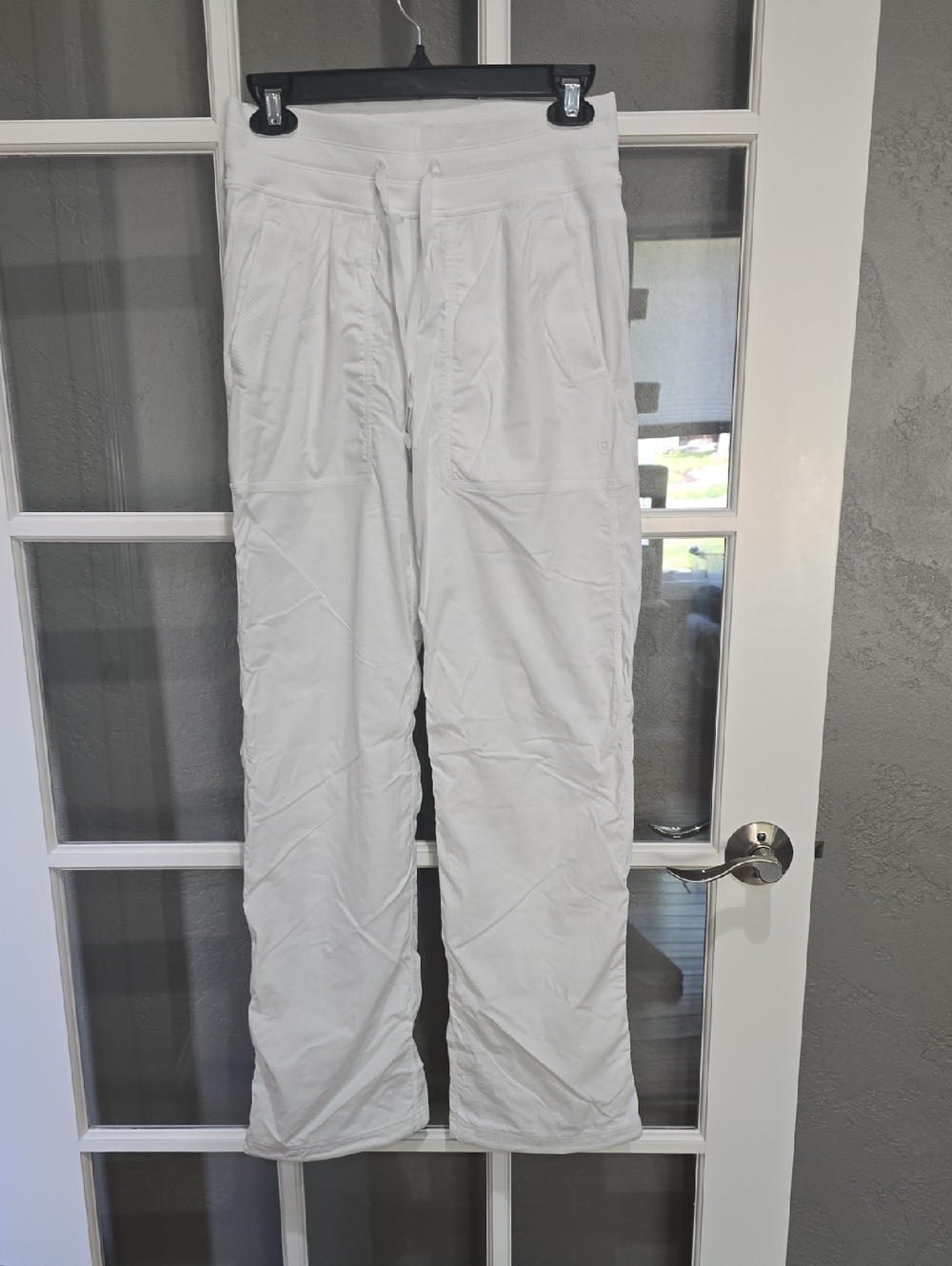 Womens Lined White Dance Studio Pants